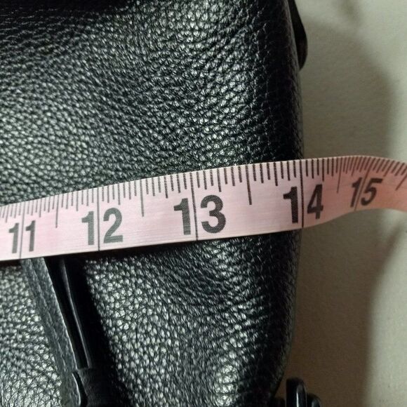 Coach Black Pebble Leather Convertible Shoulder bag Cottagecore Grandmacore - Picture 9 of 14